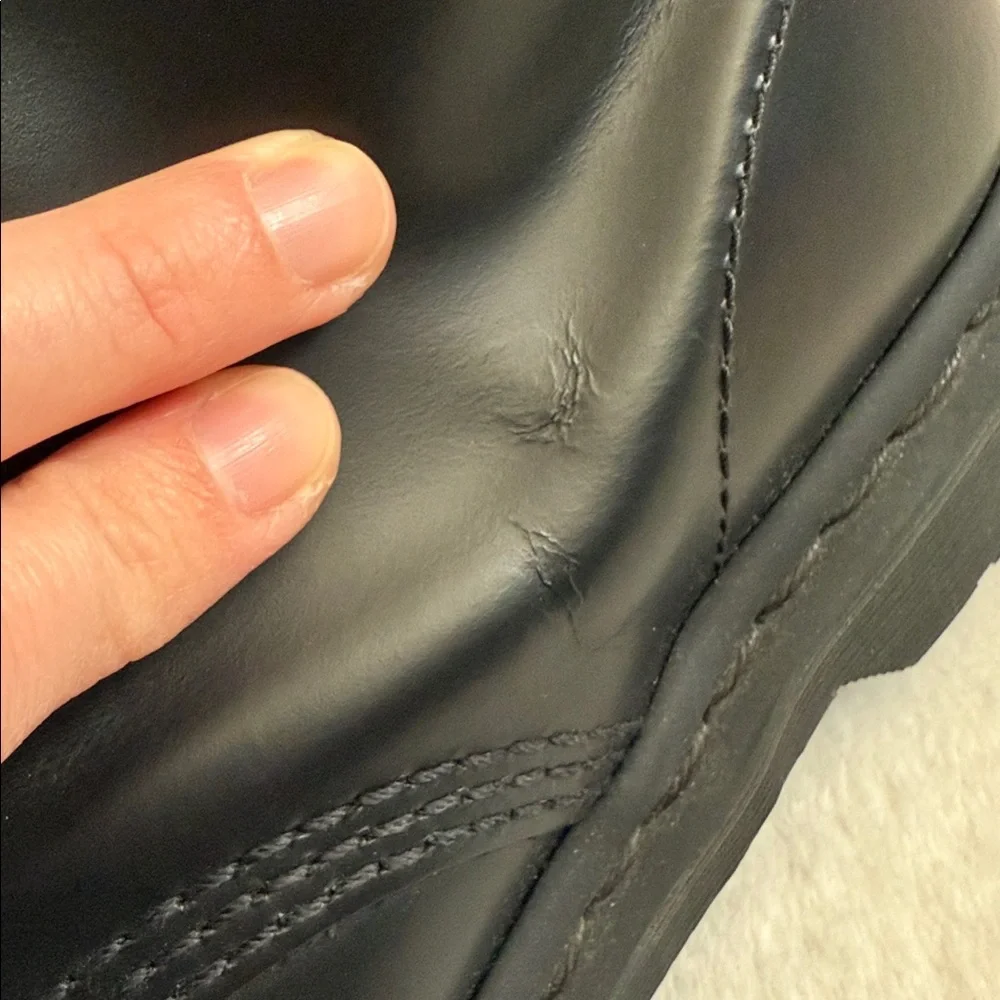 Dr. Martens Black Leather Lace-Up Combat Boots